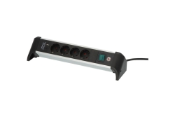 Brennenstuhl Steckdosenleiste ALU-Office-Line 4fach 1.8m USB