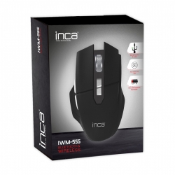 INCA Wrls Maus 1600DPI/7Tasten/Sensor/2.4GHzUSB-A/-C sw retail