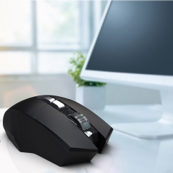 INCA Wrls Maus 1600DPI/7Tasten/Sensor/2.4GHzUSB-A/-C sw retail