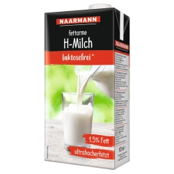 H-Milch - 1,5% Fett, laktosefrei, 12x 1 Liter