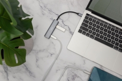 DIGITUS USB-C-Hub 4-Port 3.1 ->2xUSB A 2xUSB C int.Kabel