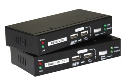 LevelOne KVM Extender Cat5 2xUSB-A,2xVGA schwarz