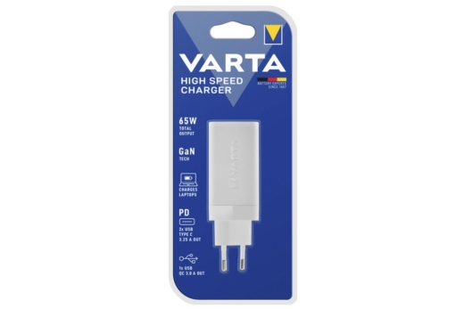 Varta Ladegerät High Speed Charger 65W 2x USB-C 1x USB-A