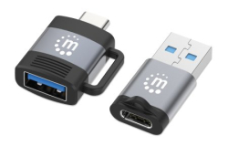 MANHATTAN 2er Set USB-C auf USB-A & USB-A auf...