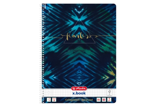 Herlitz Spiralblock A4 80 Bl. Lin.28 New Batik Fearless