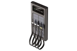 2GO Powerbank Solar 10000mAh mit LED Taschenlampe schwarz