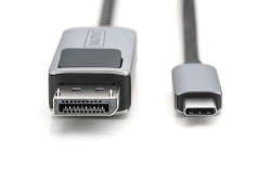 DIGITUS USB 3.2 Anschlusskabel Typ C --> DP St./St. 1m schw.