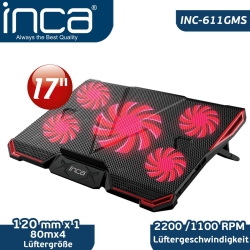 INCA Notebook Kühler 4x 80x15mm...