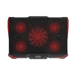 INCA Notebook Kühler 4x 80x15mm Lüfter/LED/2200RPM/2xUSB sw retail