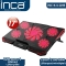 INCA Notebook Kühler 4x 80x15mm Lüfter/LED/2200RPM/2xUSB sw retail