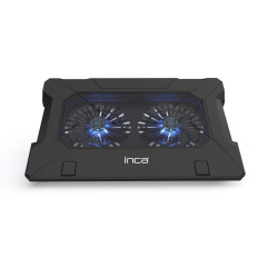INCA Notebook Kühler 2x 140x2mm Lüfter/LED/1000RPM/2xUSB sw retail
