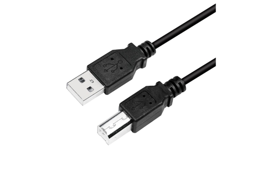 Logilink USB 2.0-Kabel, USB-A/M zu USB-B/M, schwarz, 2 m