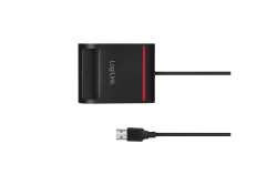 Logilink USB 2.0-Kartenleser, für Smart-ID, schwarz
