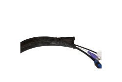 Logilink Kabelschlauch Reißverschl. AD: 30 mm, schwarz, 2 m