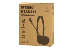 Logilink Stereo-Headset, 1x 3,5-mm-Klinke Bügelmikro Eco-Box