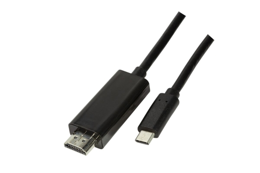 Logilink USB-C Kabel 3.2 Gen1 zu HDMI-A 4K/60 Hz, schw. 1,8m
