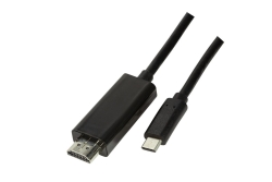 Logilink USB-C Kabel 3.2 Gen1 zu HDMI-A 4K/60 Hz, schw. 1,8m