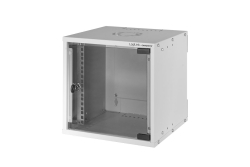 Logilink Wandgehäuse 10 Zoll, 6 HE, montiert, grau
