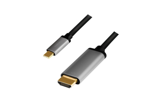 Logilink USB-C Kabel 3.2 Gen1, C/M zu HDMI/M, 4K, Alu 1,8 m