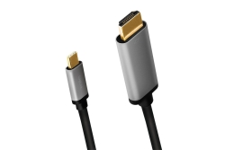 Logilink USB-C Kabel 3.2 Gen1, C/M zu HDMI/M, 4K, Alu 1,8 m
