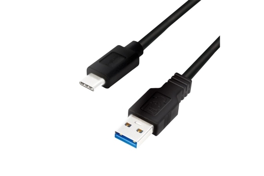 Logilink USB-C Kabel 3.2 Gen1, C/M zu USB-A/M, schwarz 0,5m