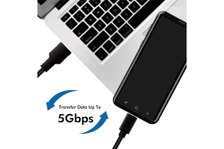 Logilink USB-C Kabel 3.2 Gen1, C/M zu USB-A/M, schwarz 0,5m
