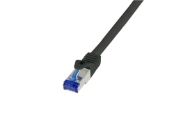 Logilink Patchkabel Ultraflex, Cat.6A, S/FTP, schw., 0,25 m