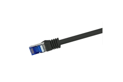 Logilink Patchkabel Ultraflex, Cat.6A, S/FTP, schwarz, 0,5 m
