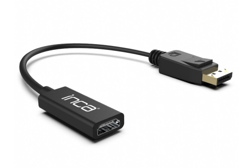 INCA Adapter DisplayPort->HDMI1.4 4K-UHD St/Bu 0.20m schwarz retail