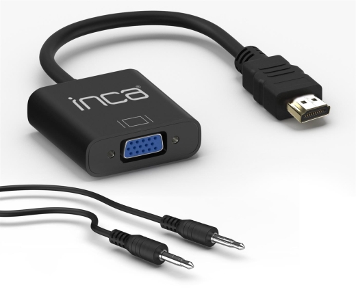 INCA Adapter HDMI->VGA +3.5mm AUX St/Bu FHD@ 60Hz 0.20m sw retail