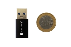 Techly Adapter USB-A M auf USB-C F, USB 3.0, schwarz