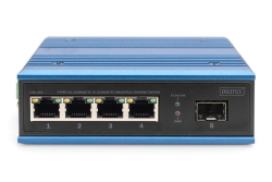 DIGITUS Switch Ind. 4-Port 10/100 blau
