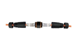 Equip Inline-Koppler Cat6a RJ45 IP68 Out/gesch. Bu/Bu 250MHz Polybeutel