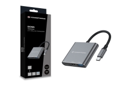 CONCEPTRONIC 3-1 Dock USB-C->HDMI/USB-A/100WPD 25cm gr