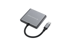 CONCEPTRONIC 3-1 Dock USB-C->HDMI/USB-A/100WPD 25cm gr