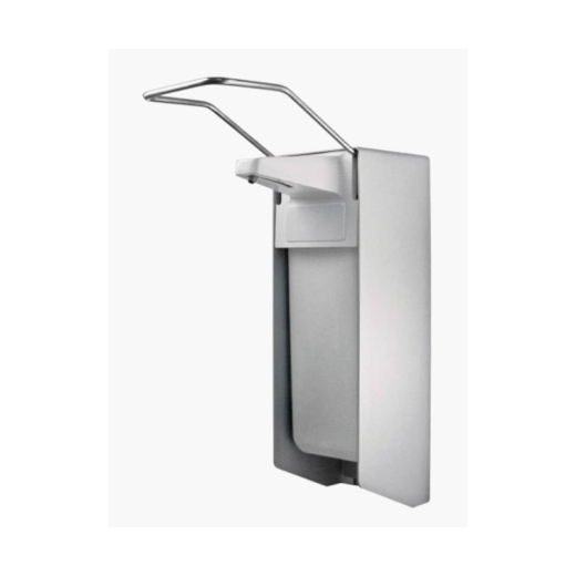 Desinfektionsmittel- & Seifen-Spender mit Armhebel - 500 ml, grau, Aluminium