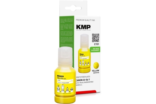 KMP Patrone Canon Maxify GI56Y yellow 14000 Seiten C151 kompatibel
