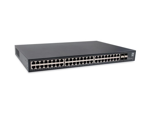 LevelOne Switch 48xGE/4x10GSFP+ 19unmanaged Metall