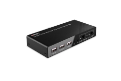 LINDY 2 Port KVM Switch HDMI 4K60, USB 2.0 & Audio