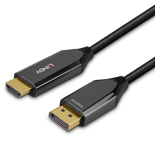LINDY DisplayPort an HDMI 8K60 Adapterkabel aktiv 1m