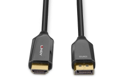 LINDY DisplayPort an HDMI 8K60 o 4K120 Adapterkabel aktiv 2m