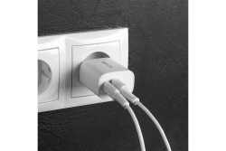 LINDY USB 2-Port Charger 20W, 1x USB-C PD & 1x USB-A, weiß