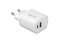 LINDY USB 2-Port Charger 20W, 1x USB-C PD & 1x USB-A, weiß