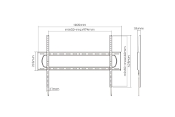 Equip Wandhalterung 60-120/1TFT Fest 120Kg sw retail