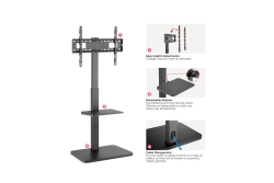 Equip Bodenstandhalter 37-75/1TFT 30kg sw lite Retail