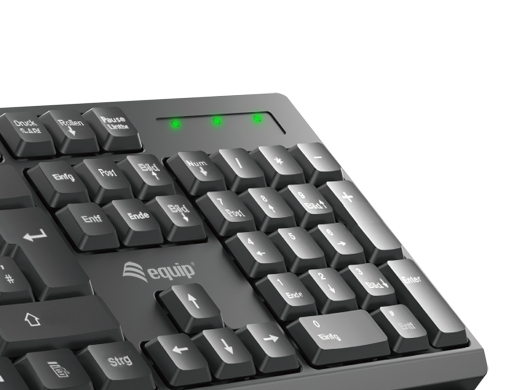 Equip Kombi Wireless Tastatur+Maus DE schwarz