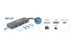 D-Link DUB-2327 6-in-1 USB-C Hub mit HDMI/USB-PD/SD-Reader retail