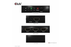 Club3D HDMI Switchbox 3 Eingänge -> 1 Ausgang 8K60Hz UHD retail
