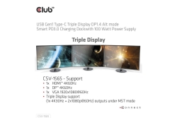 Club3D 4K ChargingDock USB-C ->5xUSB3/DP/HDMI/VGA/LAN 100W retail