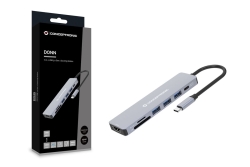 CONCEPTRONIC 7-1 Dock USB-C->HDMI/3xUSB-A/SD/TF/+ 25cm gr